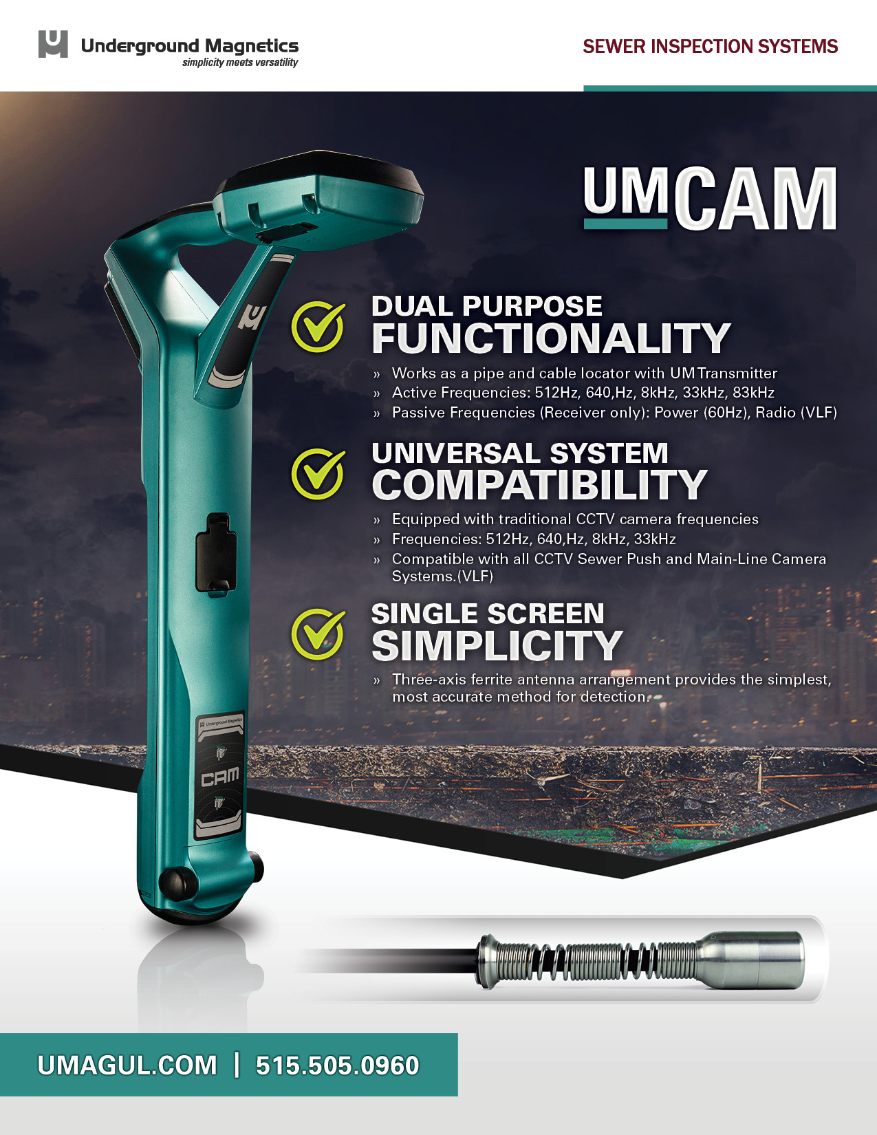 UM CAM Specification Sheet